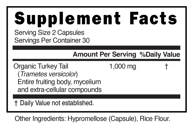 Turkey Tail Capsules fact supplement